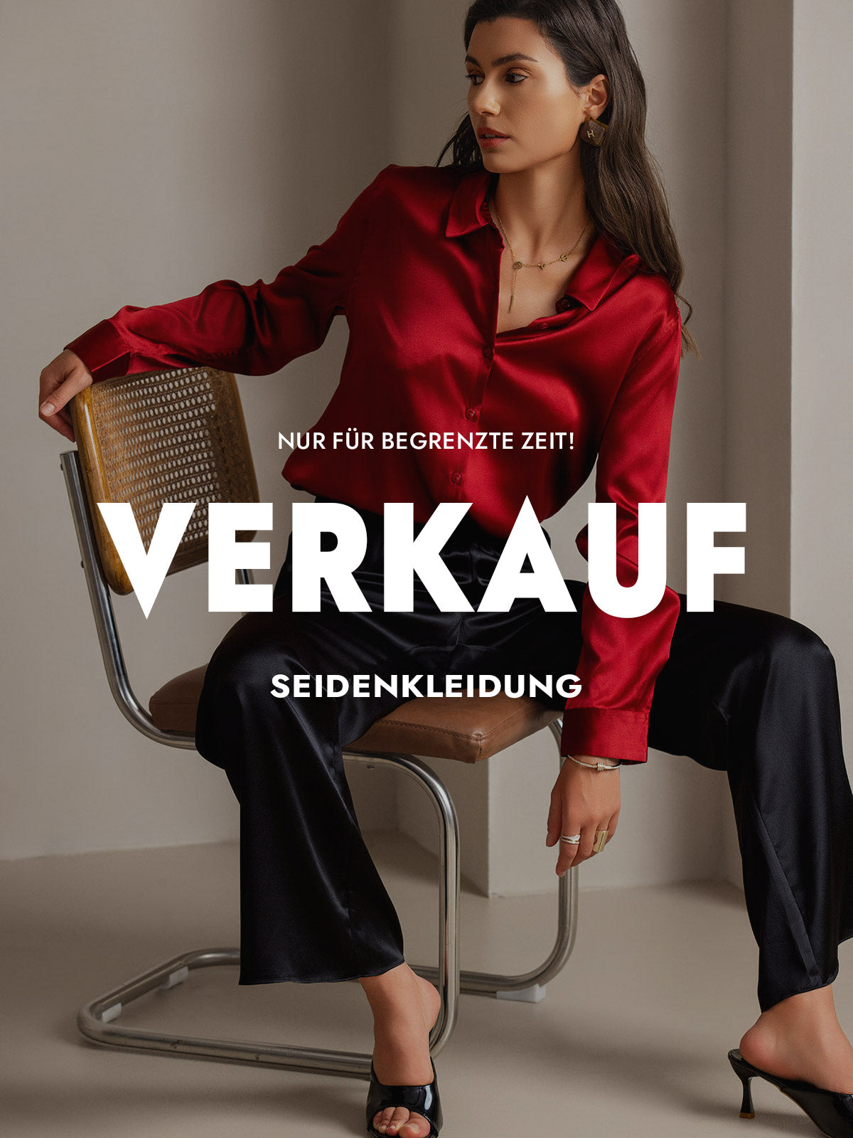 [Weiß] SilkSilky-DE Reine Seide V Ausschnitt Cami Top 001