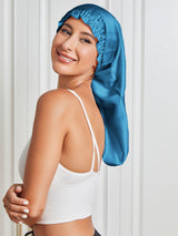 [König Blau] SilkSilky-DE Reine Seide Sleep Cap 004