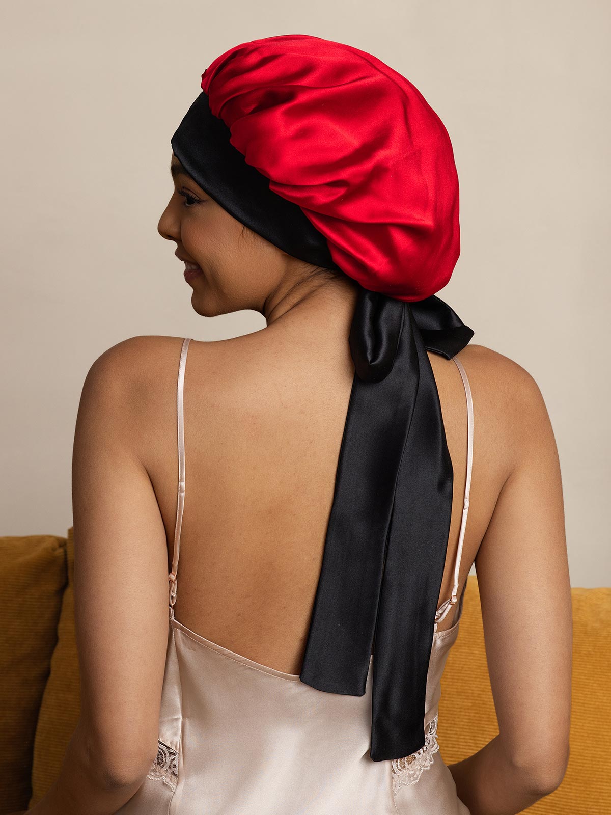 [Rotwein] SilkSilky-DE Reine Seide Sleep Cap 001