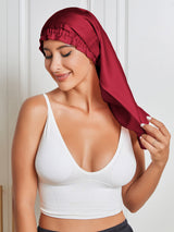 [Rotwein] SilkSilky-DE Reine Seide Sleep Cap 005