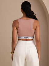 [Rosa] SilkSilky-DE Sleeveless Crew Neck Cami Top 002