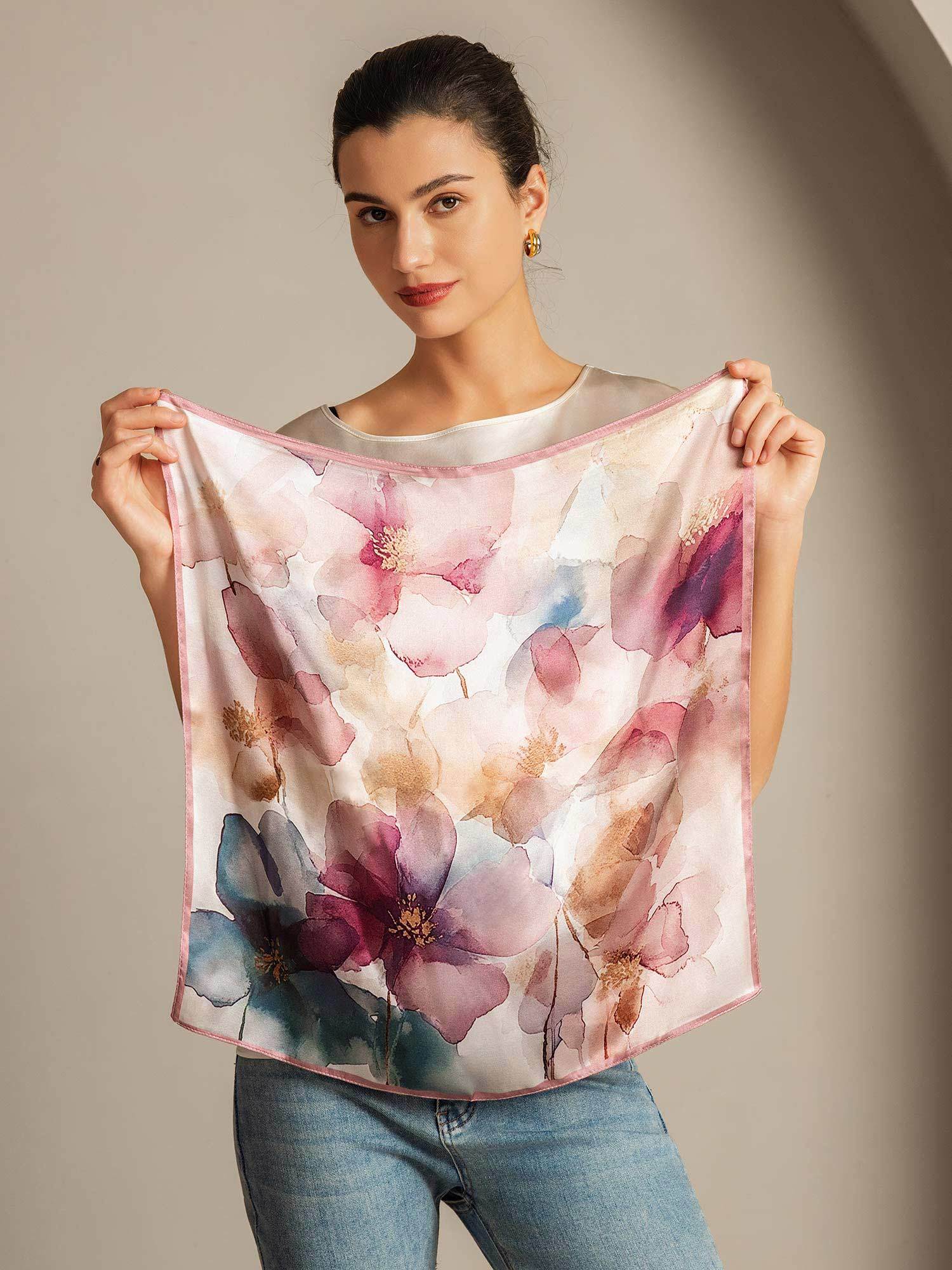 [P102] SilkSilky-DE Reine Seide Scarf 006,