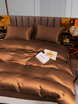 [Kaffee] SilkSilky-DE 22Momme Reine Seide Bedding Set 006,