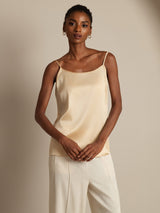 [Champagner] SilkSilky-DE Spaghetti Strap Cami Top 004