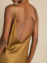 [Braun] SilkSilky-DE Sleeveless U Ausschnitt Kleider 005
