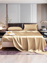 [Beige] SilkSilky-DE 22Momme Reine Seide Bedding Set 005,