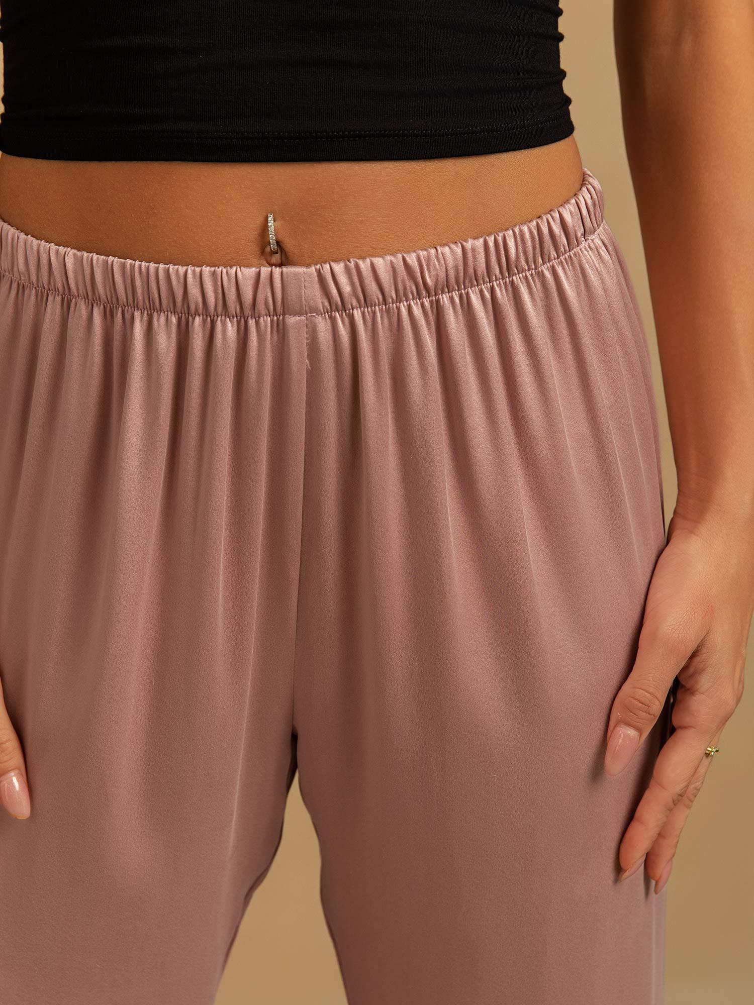 [Pfirsichhaut] SilkSilky-DE 19Momme Seide Womens Sleep Bottoms 004,