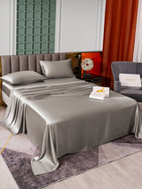 [Grau] SilkSilky-DE 25Momme Bettwäsche Sets 005