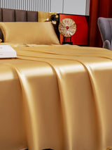 [Champagner] SilkSilky-DE 22Momme Bettwäsche Sets 003
