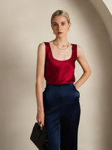 [Rotwein] SilkSilky-DE Sleeveless Cami Top 004
