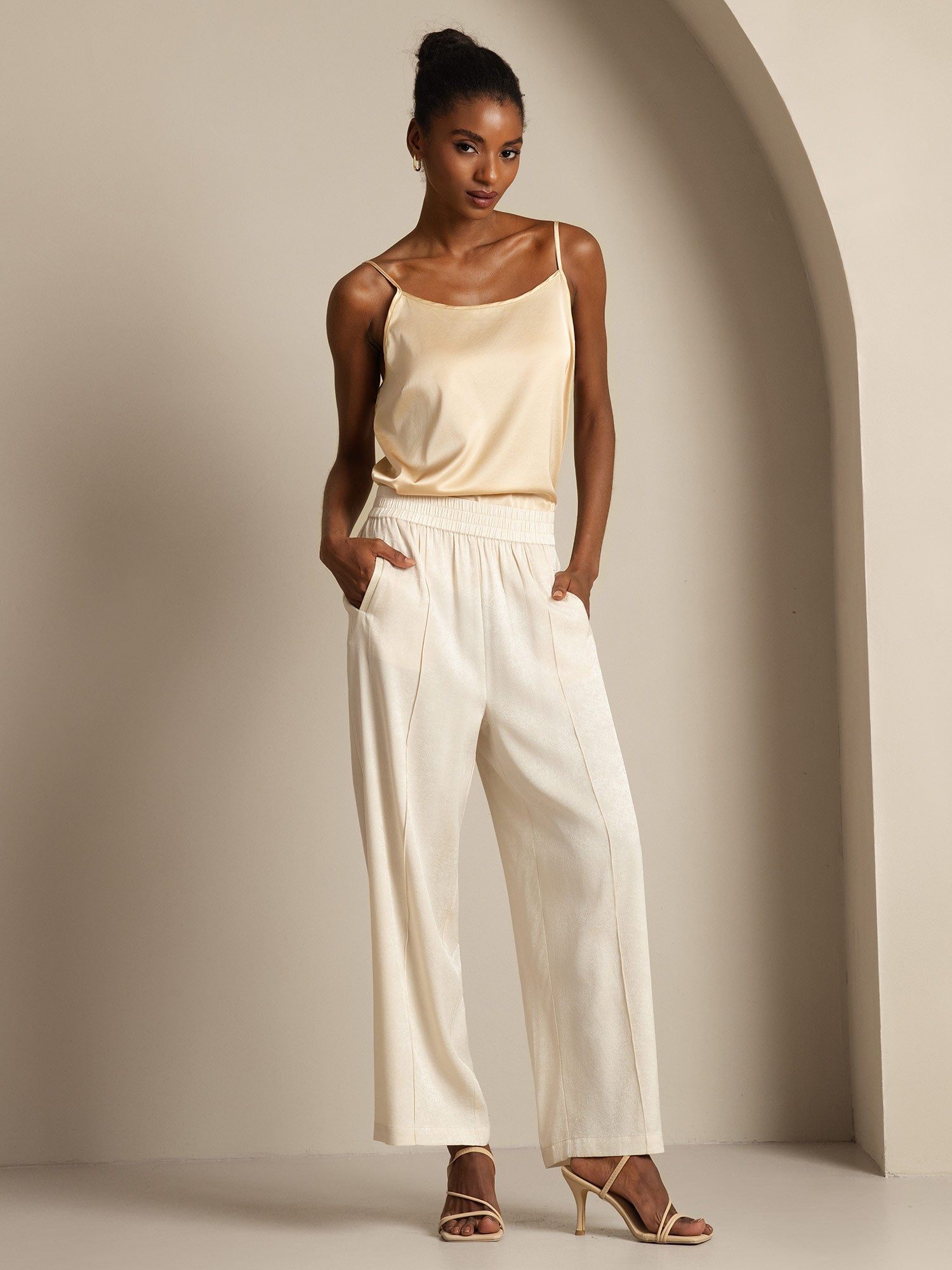 [Champagner] SilkSilky-DE 19Momme Seide Camisoles 008