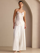 [Beige] SilkSilky-DE Sleeveless V Neck Cami Top 005