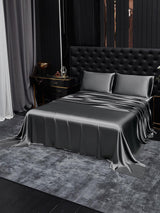 [Dunkelgrau] SilkSilky-DE 19Momme Bettwäsche Sets 001