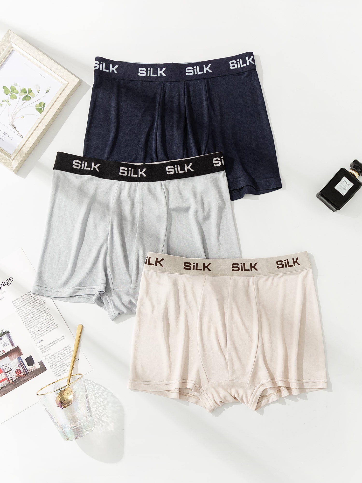 [Multi] SilkSilky-DE Reine Seide Mens Underwear 002
