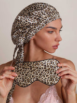 SilkSilky-DE Reine Seide Sleep Cap Leopard 005