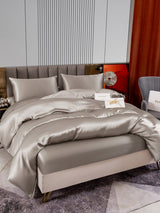 [Grau] SilkSilky-DE 22Momme Reine Seide Bedding Set 003,