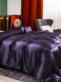 SilkSilky DE 25Momme Reine Seide Duvet Cover Dunkelviolett 004