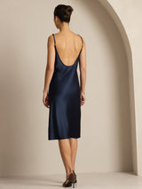[Dunkelblau] SilkSilky-DE Sleeveless U Ausschnitt Kleider 002