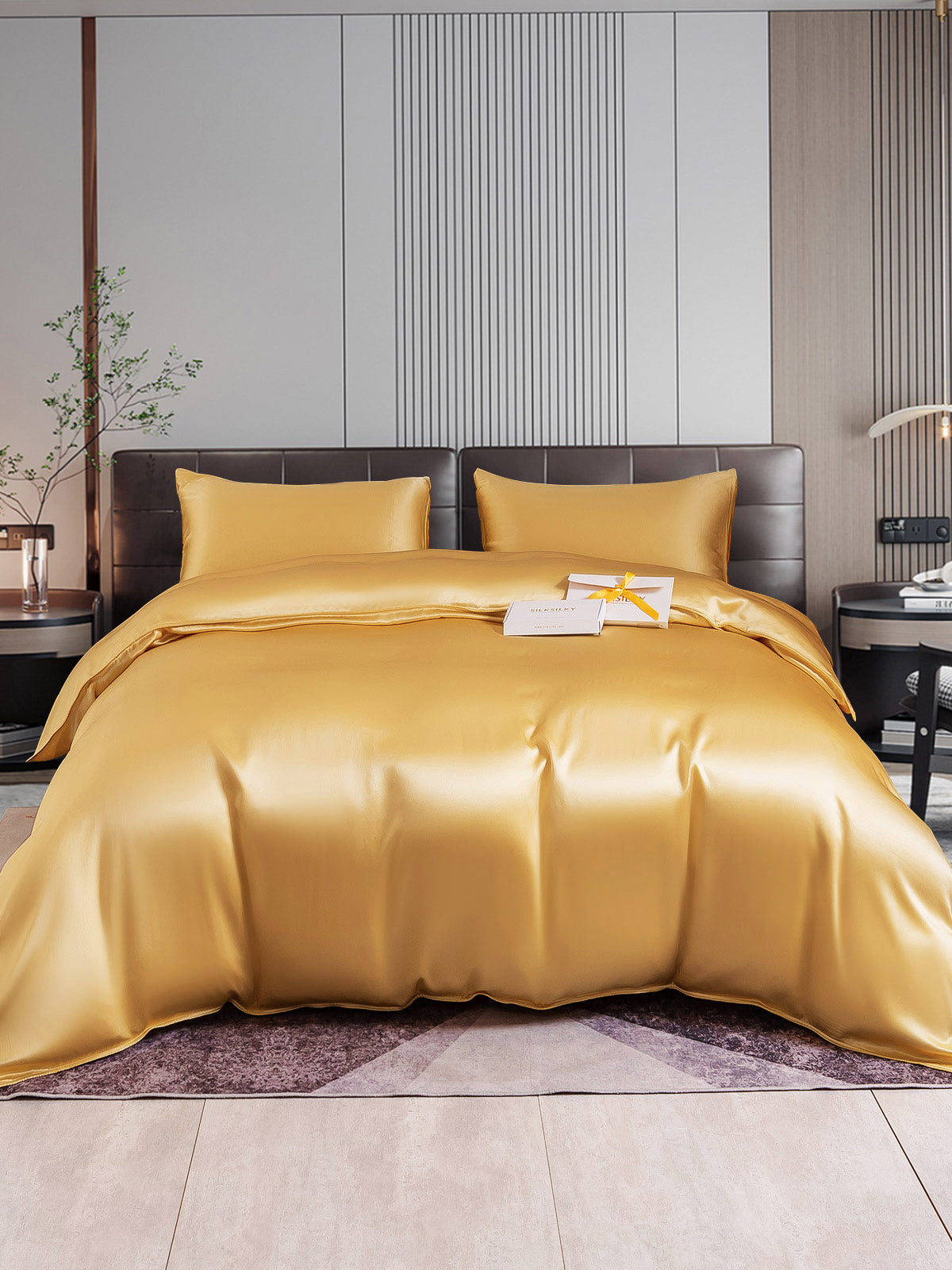 [Champagner] SilkSilky-DE 22Momme Reine Seide Bedding Set 001