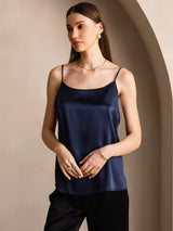 [Dunkelblau] SilkSilky-DE Spaghetti Strap Cami Top 001
