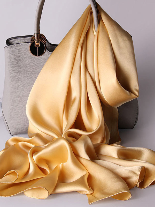 SilkSilky-DE Reine Seide Scarf Champagner 002
