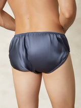 [Graublau] SilkSilky-DE Reine Seide Mens Underwear 002
