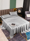 SilkSilky DE 25Momme Reine Seide Bedding Set Silber 002