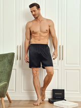 [Schwarz] SilkSilky-DE Mens Sleep Bottoms 005