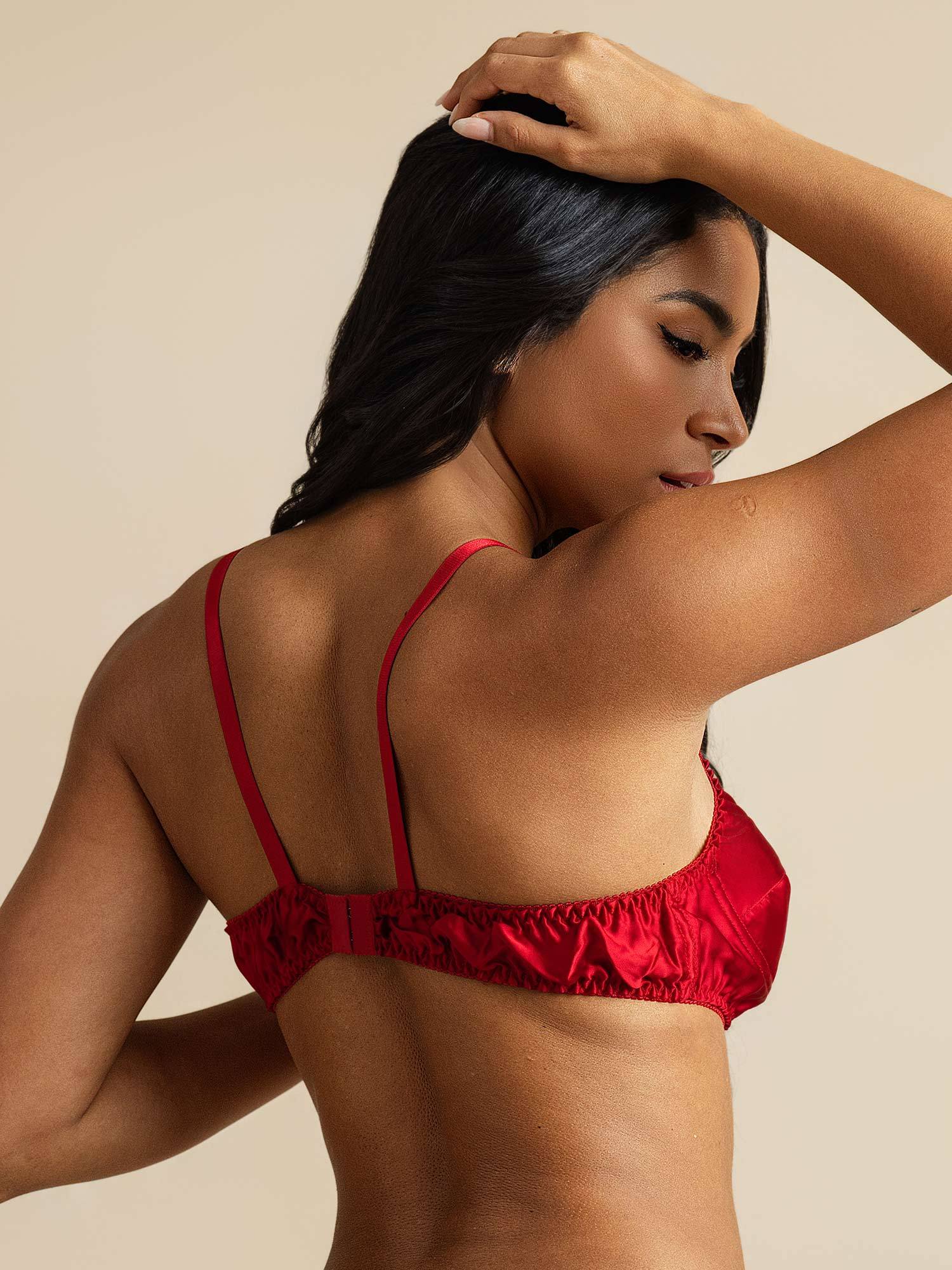 [Rot] SilkSilky-DE Reine Seide Bra 002,