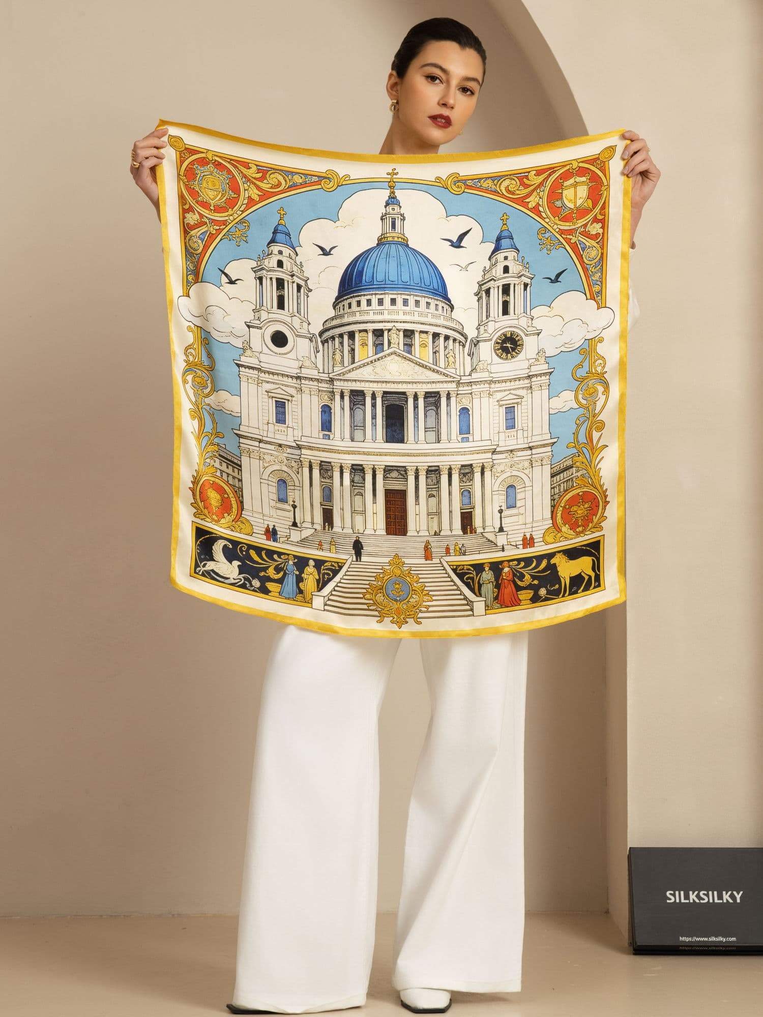 [P107] SilkSilky-DE Pure Silk Scarf 002