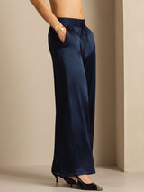 [Dunkelblau] SilkSilky-DE 19Momme Womens Pants 005
