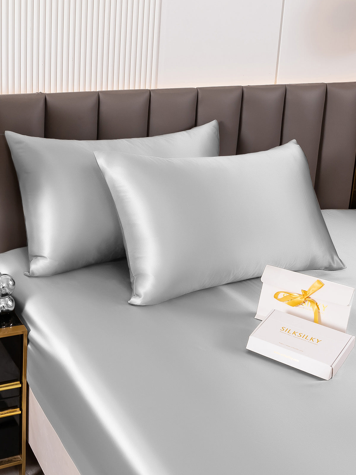 [Silber] SilkSilky-DE 22Momme Reine Seide Pillowcase 002