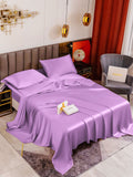 SilkSilky DE 19Momme Reine Seide Bedding Set Lavendel 001