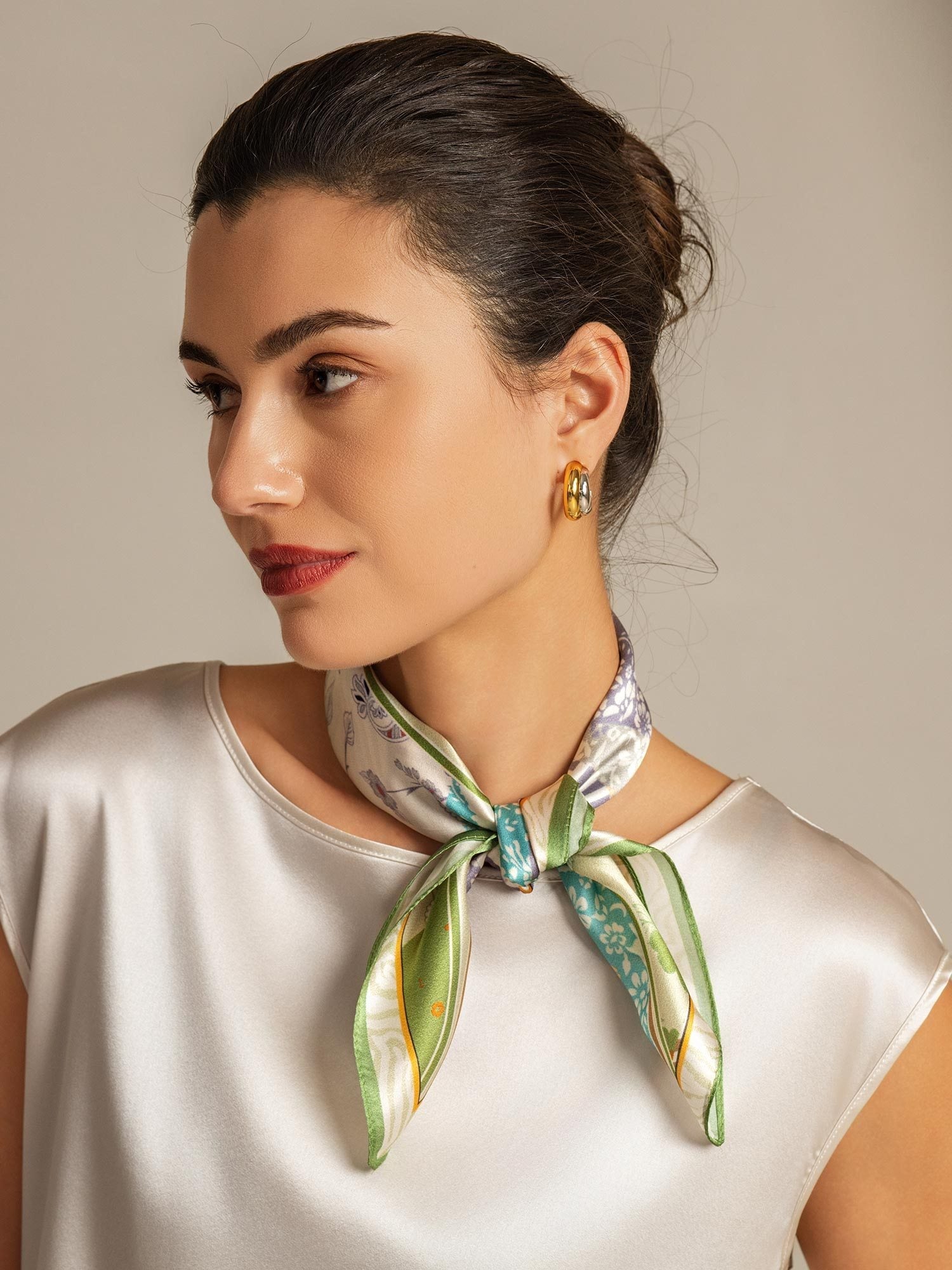 [P100] SilkSilky-DE Reine Seide Scarf 002,