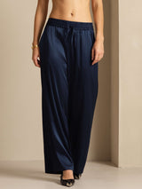 [Dunkelblau] SilkSilky-DE 19Momme Womens Pants 003