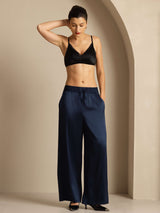[Dunkelblau] SilkSilky-DE 19Momme Womens Pants 007