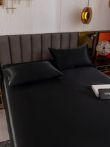 [Schwarz] SilkSilky-DE 19Momme Bettwäsche Sets 005