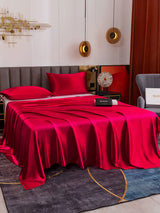 [Rotwein] SilkSilky-DE 19Momme Bettwäsche Sets 002