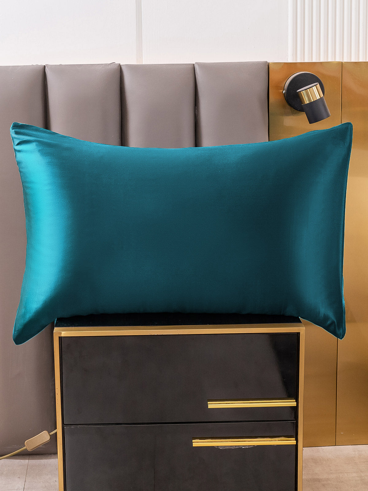 [König Blau] SilkSilky-DE 22Momme Reine Seide Pillowcase 003