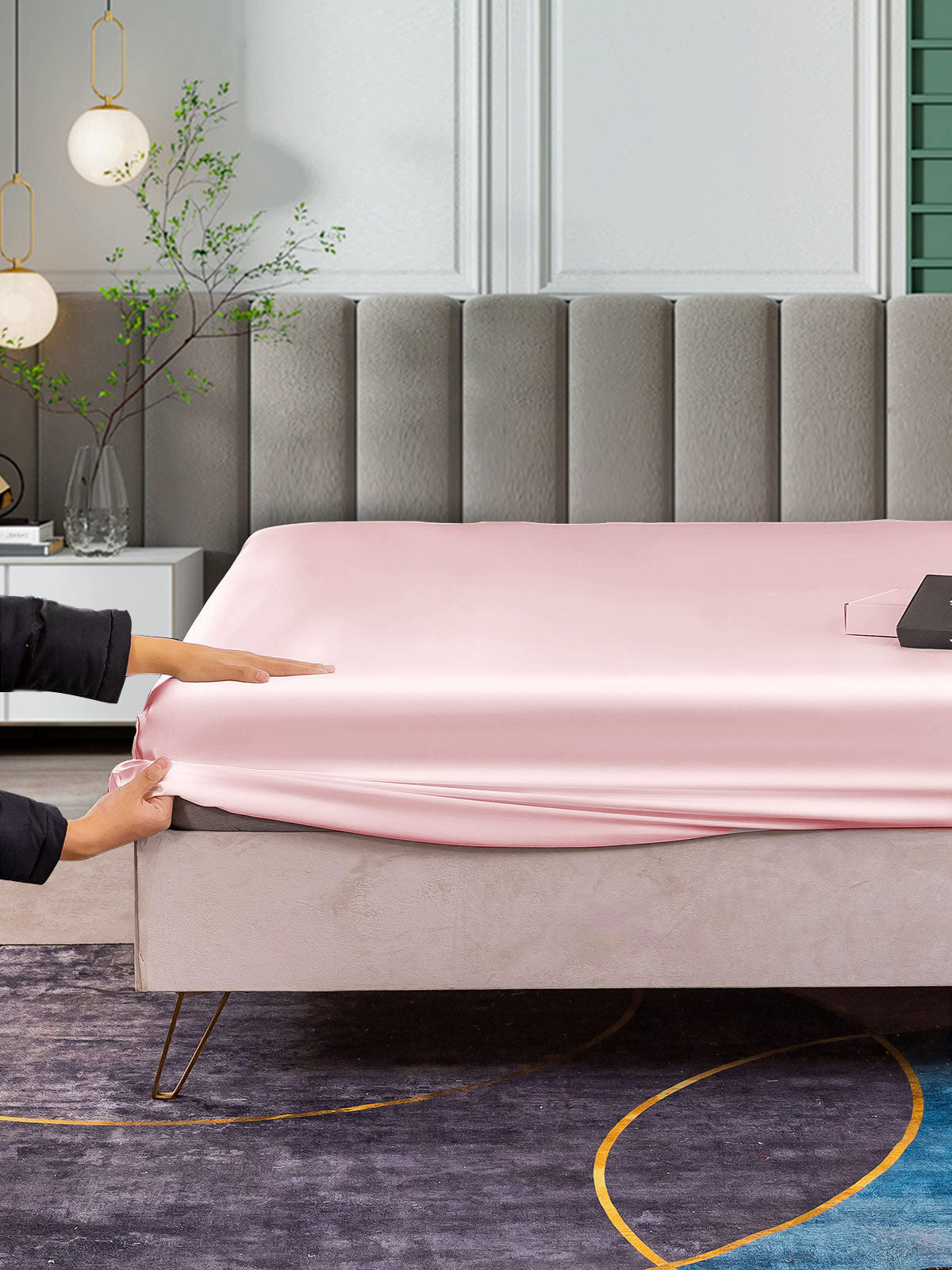 [Rosa] SilkSilky-DE 25Momme Reine Seide Sheet 005