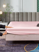 [Rosa] SilkSilky-DE 25Momme Spannbettlaken 005