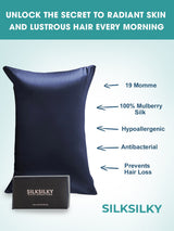 [Dunkelblau] SilkSilky-DE 19Momme Reine Seide Pillowcase 002
