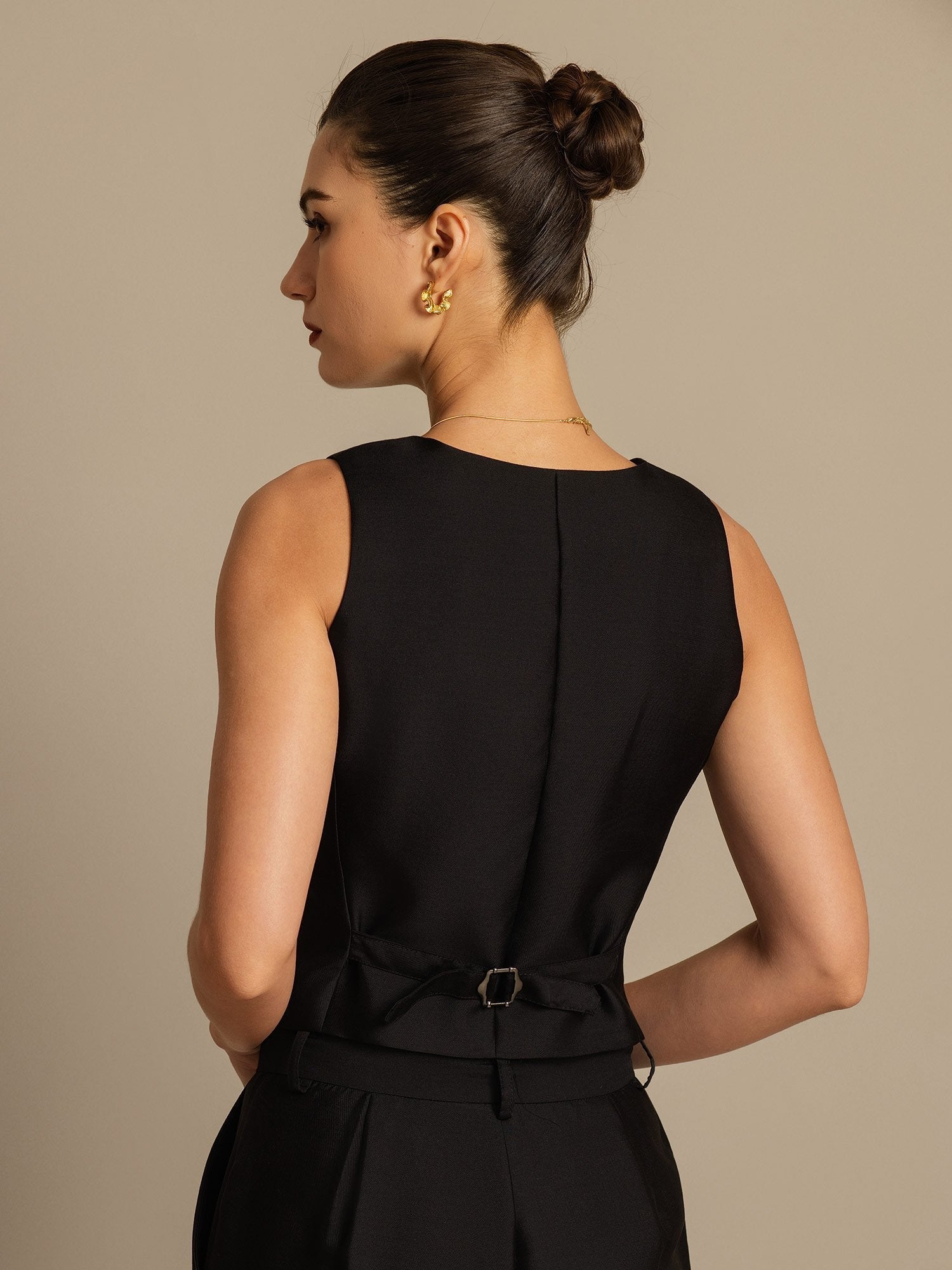 [Grau] SilkSilky-DE 32Momme Silk-Wool Blend V Ausschnitt Damenweste 004,