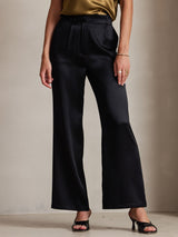 [Schwarz] SilkSilky-DE 19Momme Seide Womens Pants 001