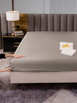 [Grau] SilkSilky-DE 22Momme Spannbettlaken 005
