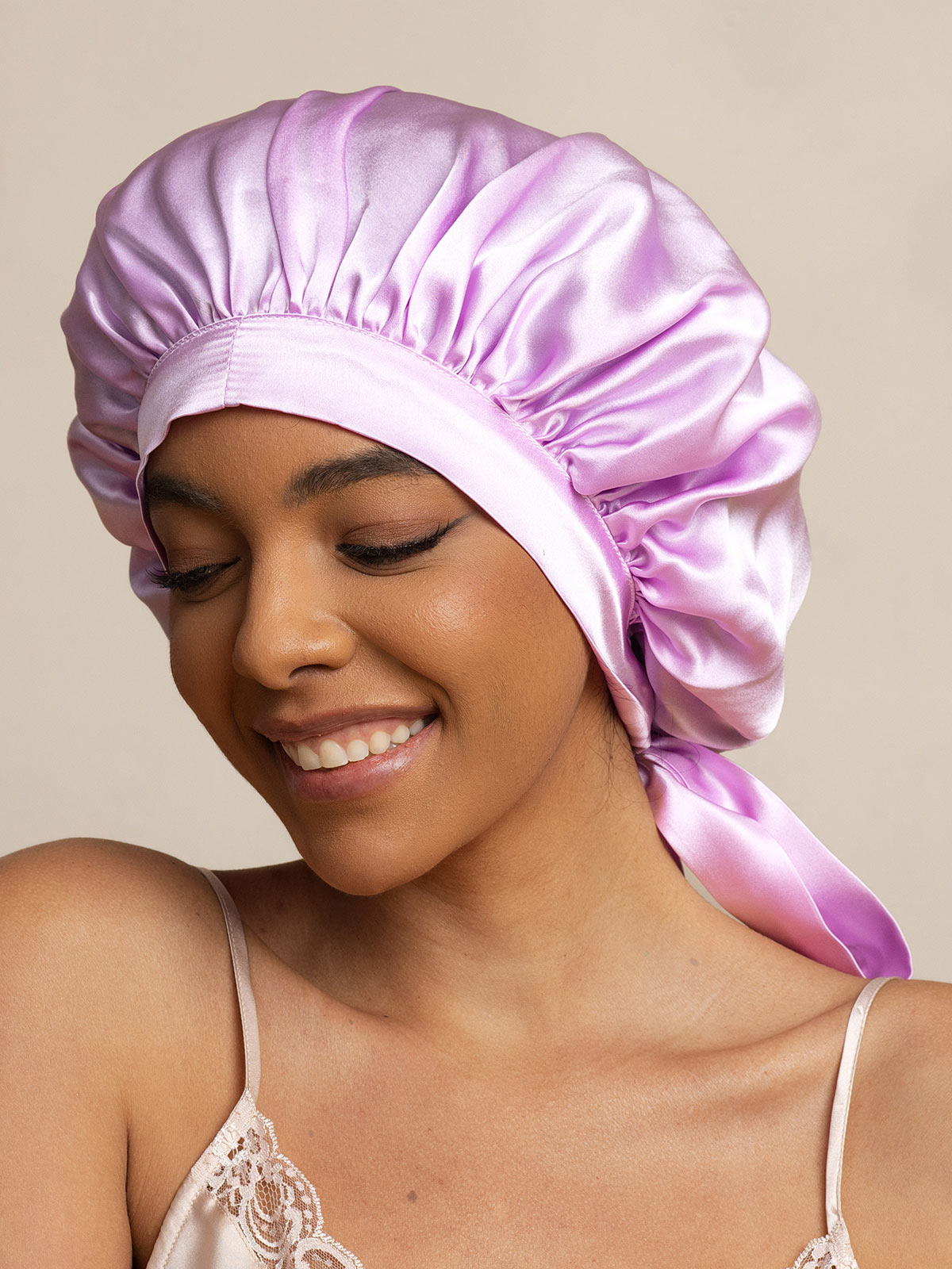 [Lavendel] SilkSilky-DE Reine Seide Sleep Cap 002
