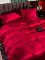 [Rotwein] SilkSilky-DE 25Momme Bettwäsche Sets 002