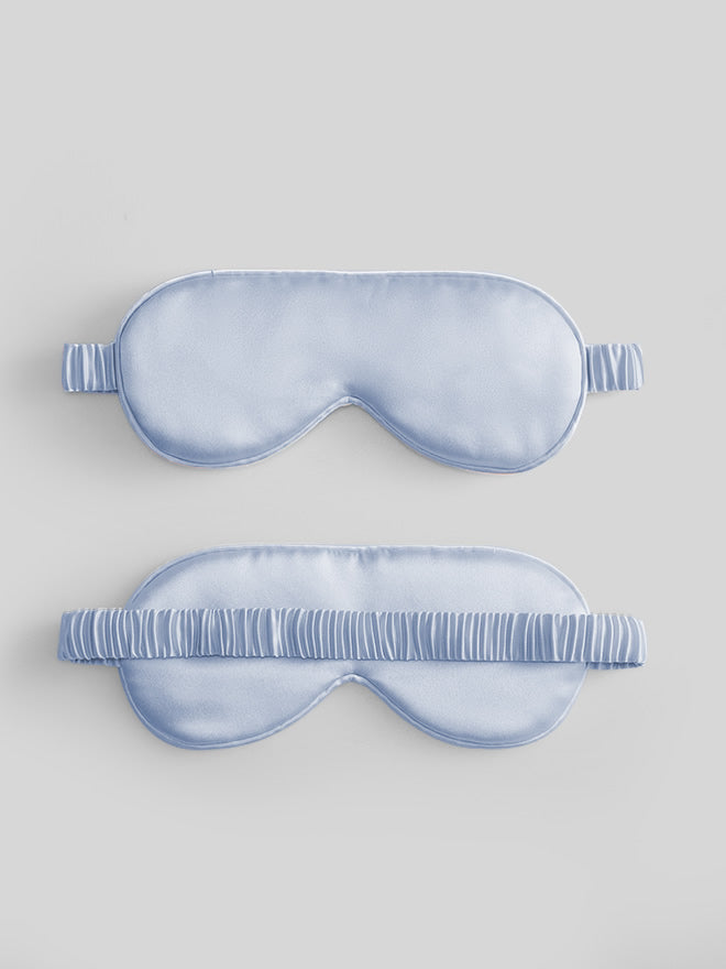 SilkSilky-DE 19Momme Reine Seide Eye Mask Hellblau 004