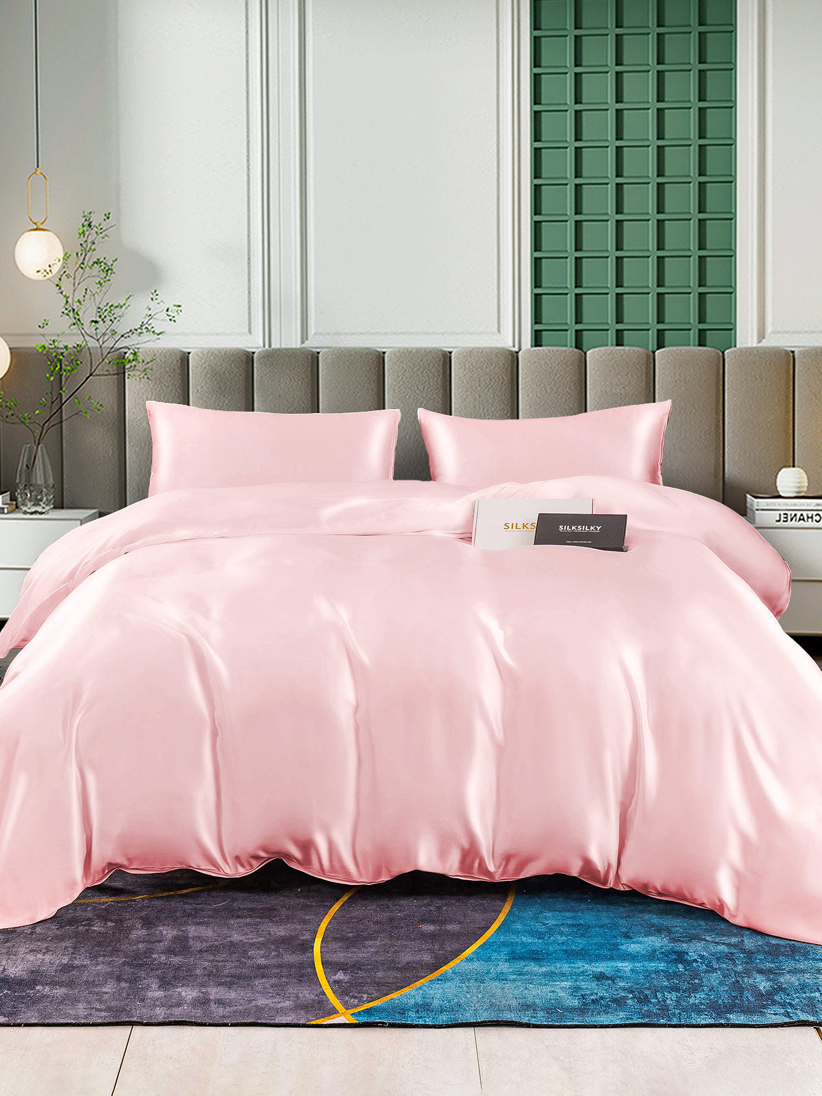[Rosa] SilkSilky-DE 25Momme Reine Seide Bedding Set 001