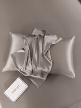 [Grau] SilkSilky-DE 19Momme Reine Seide Pillowcase 005